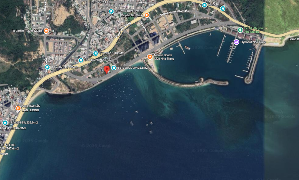 BÁN ĐẤT ĐƯỜNG NGUYỄN CƠ THẠCH, BIỆT THỰ TRỰC DIỆN BIỂN, CÁCH BẾN DU THUYỀN 80M, 447,3M2